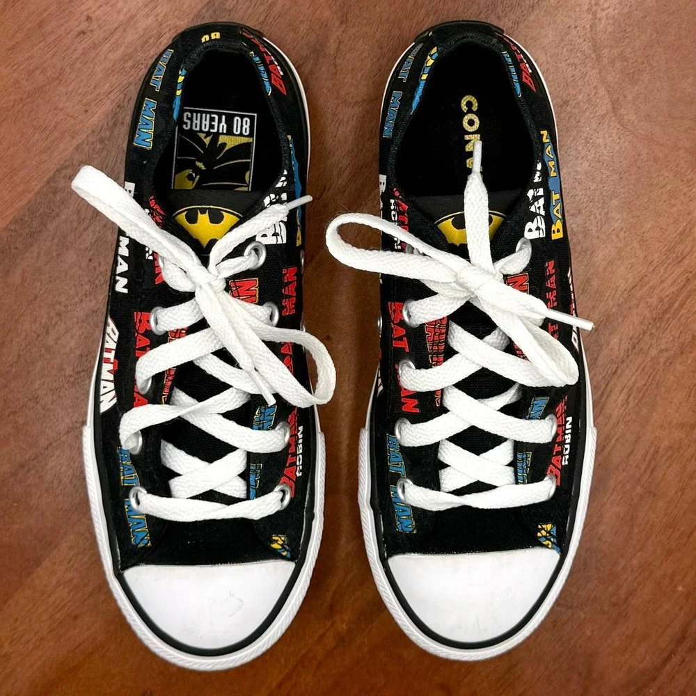 Converse Chuck Taylor All Star Batman 80‎ Years Sneakers Black 367321F Kids 1.5Y